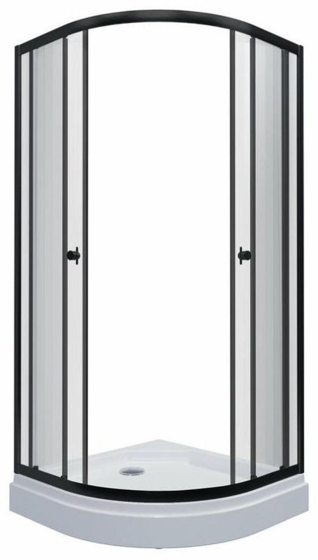 Душевой уголок Triton Альфа Блэк А1 100x100 с поддоном (000001906)